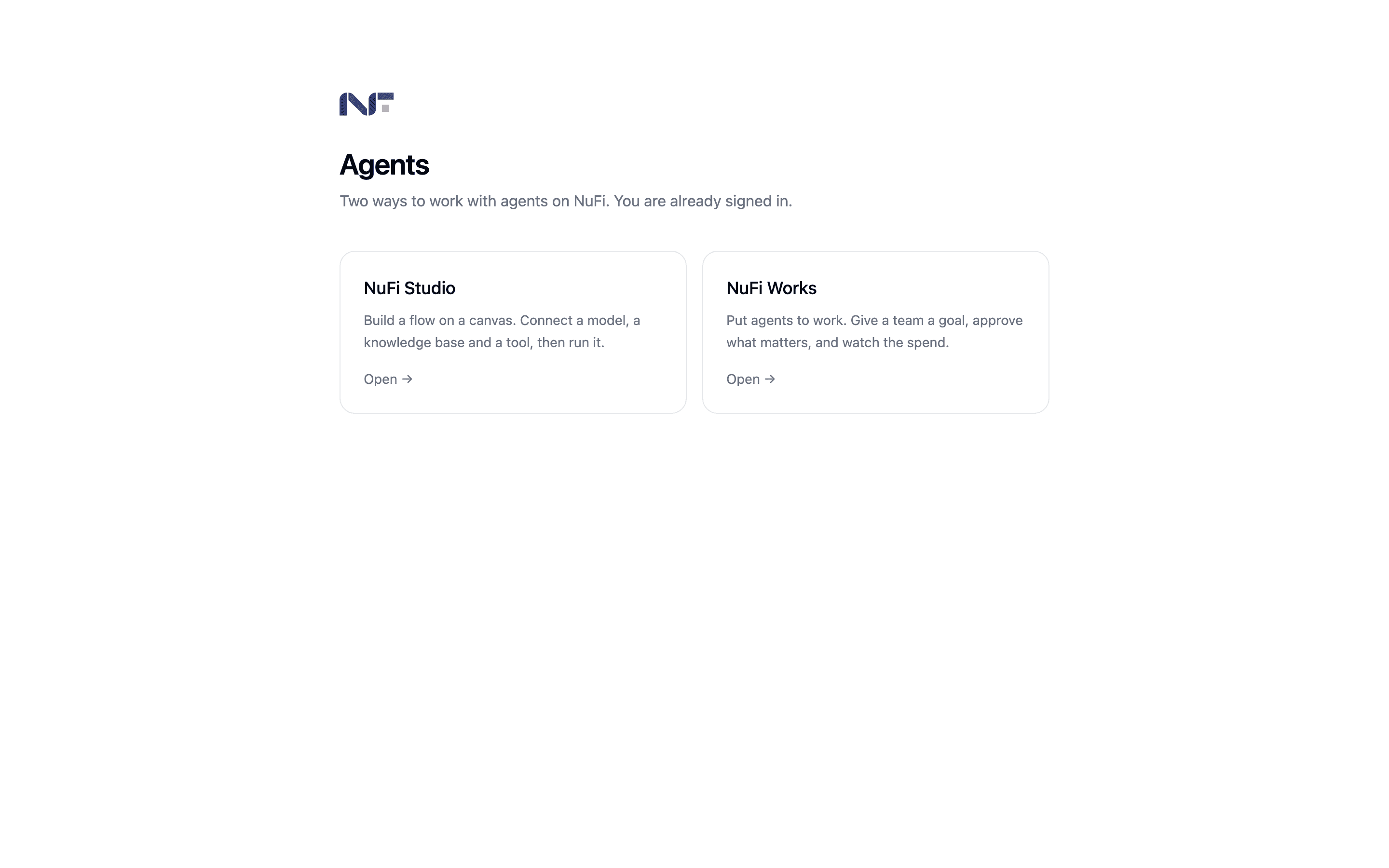 The chooser at agents.nufi.me