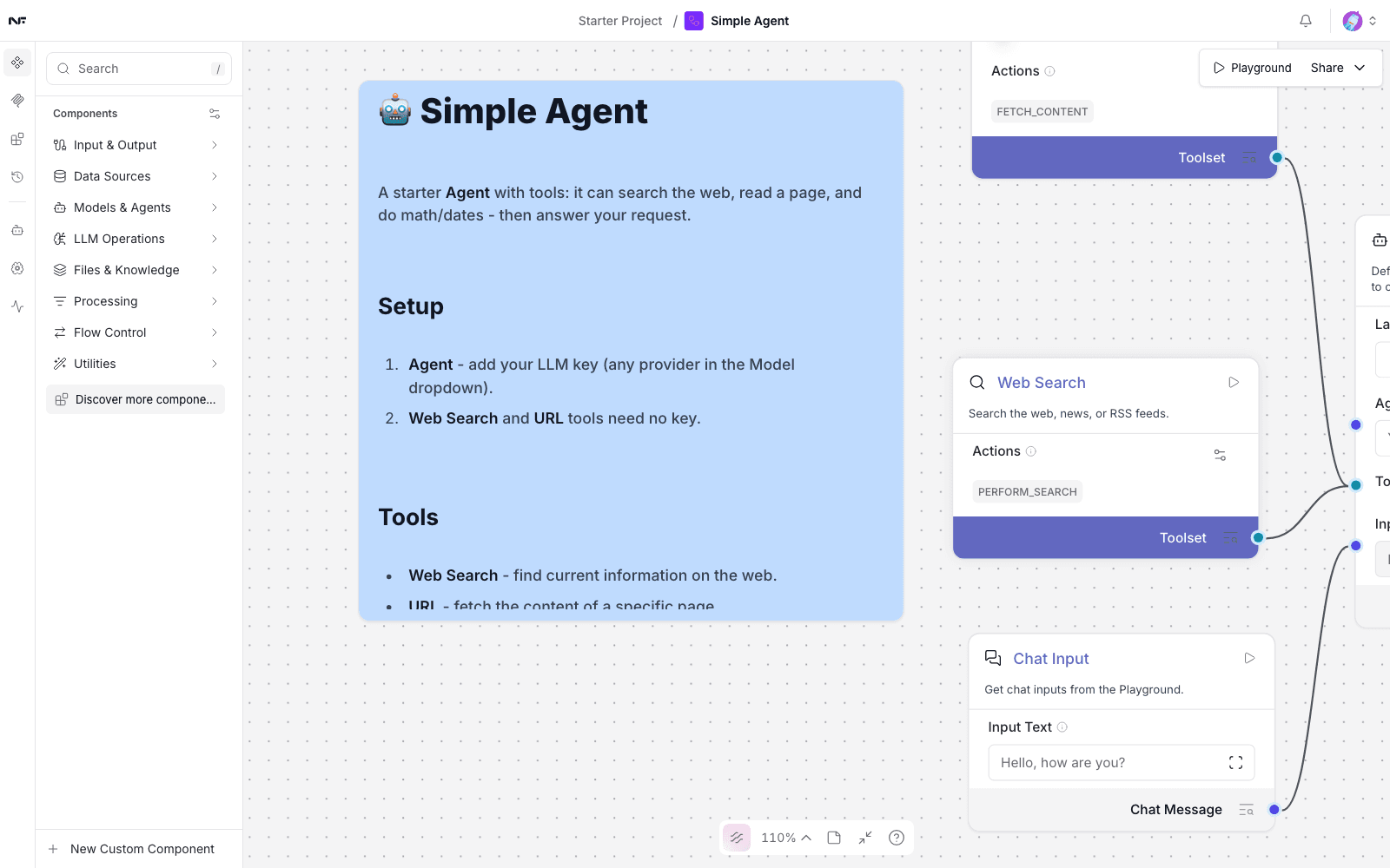 The Simple Agent template